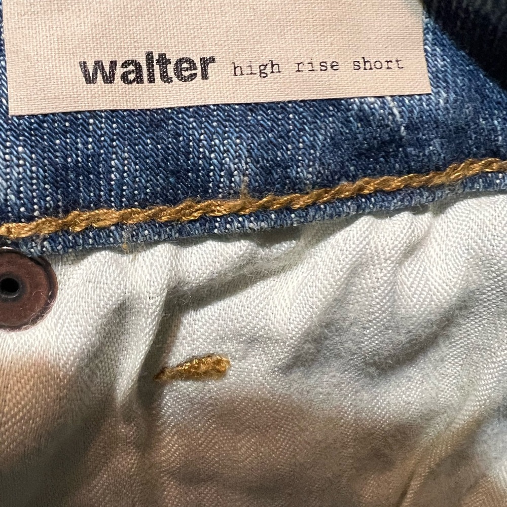 NWT Edyson Walter High Rise Jean Denim Shorts Size 28 - Picture 3 of 5